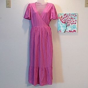 NEW! A New Day Lilac Maxi Wrap Dress w/Pockets!